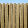 Pointed Top Panels with Edging Slips on Timber Posts - Rathnew